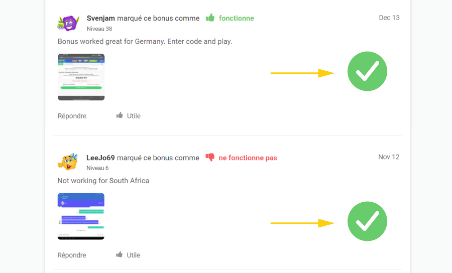 Recevez Une Recompense Pour le Feedback Sur le Bonus