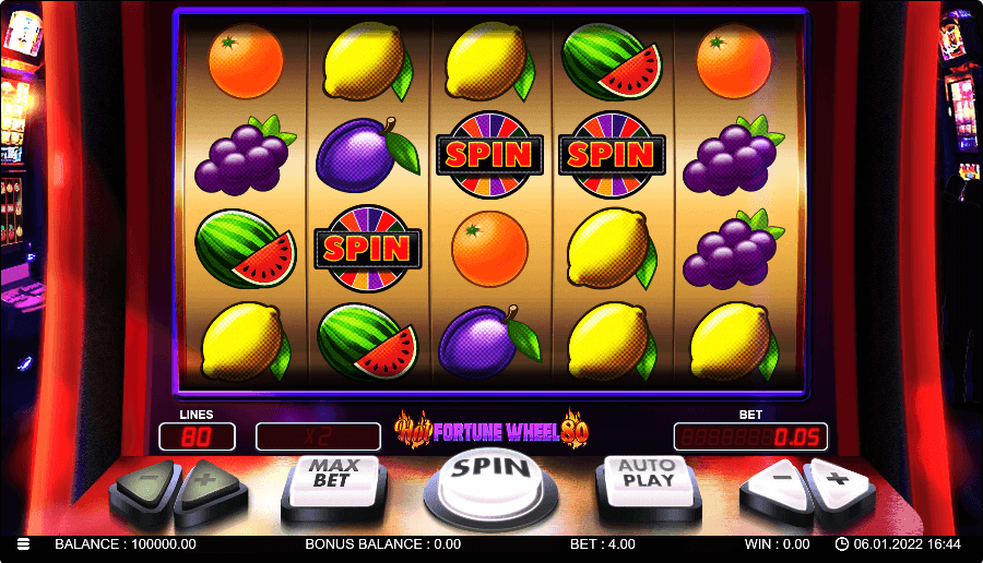 Hot Fortune Wheel 80 Online Slots Game Reels