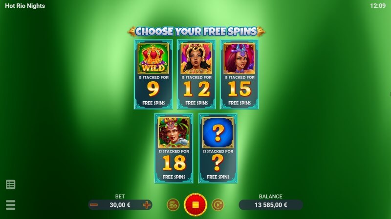 Hot Rio Nights Free Spins Options