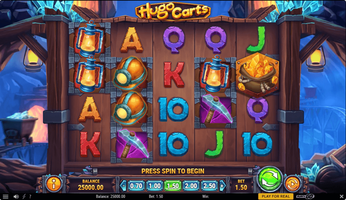 Hugo Carts Online Slots Game Reels