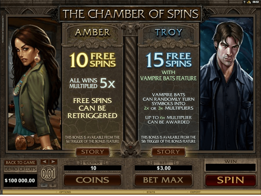 Immortal Romance Online Slot Special Features Explained