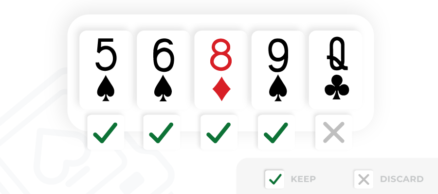 Deuces Wild Strategy four cards to an inside straight