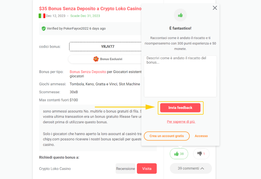 Invia il Tuo Feedback