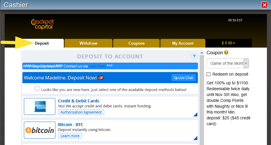 Jackpot capital no deposit bonus codes 2020