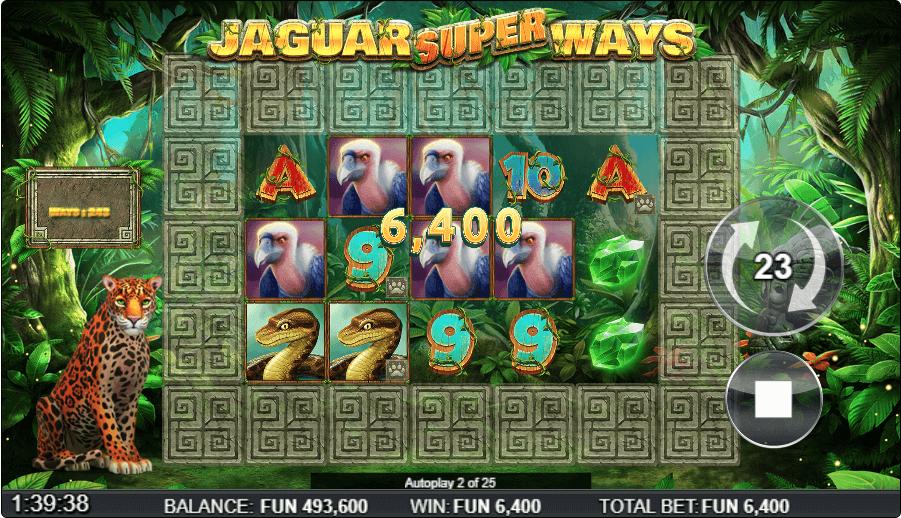 Jaguar Superways online slot game big win