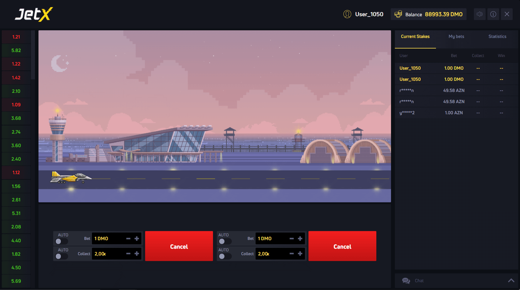 Jet X online slot game airplane