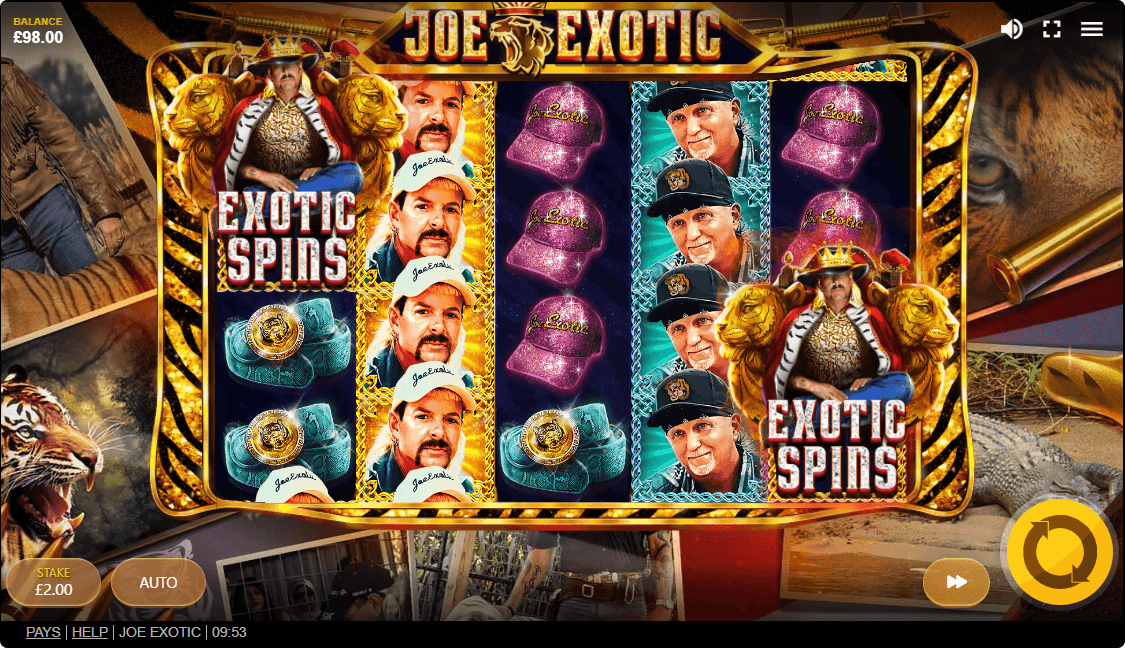 Joe Exotic Online Slots Game Reels