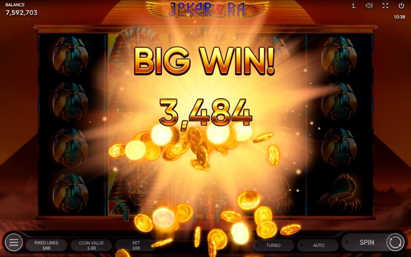 Joker Ra Online Slot Game Big Win
