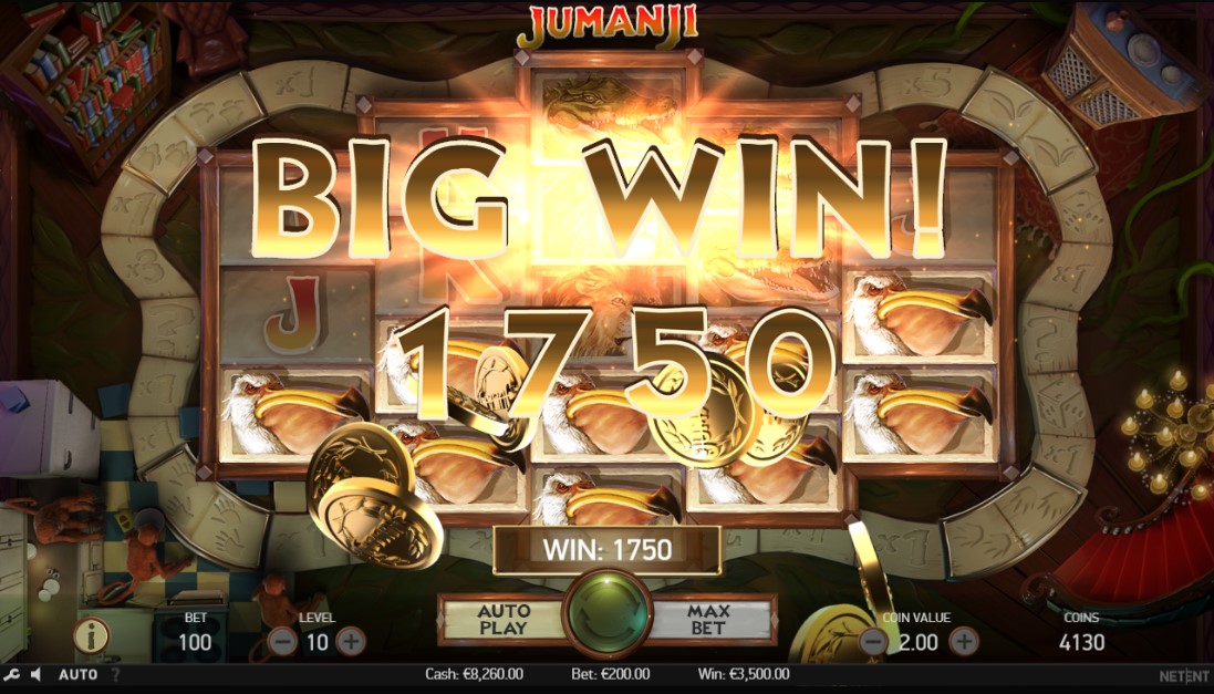 NetEnt Jumanji Online Slot Big Win