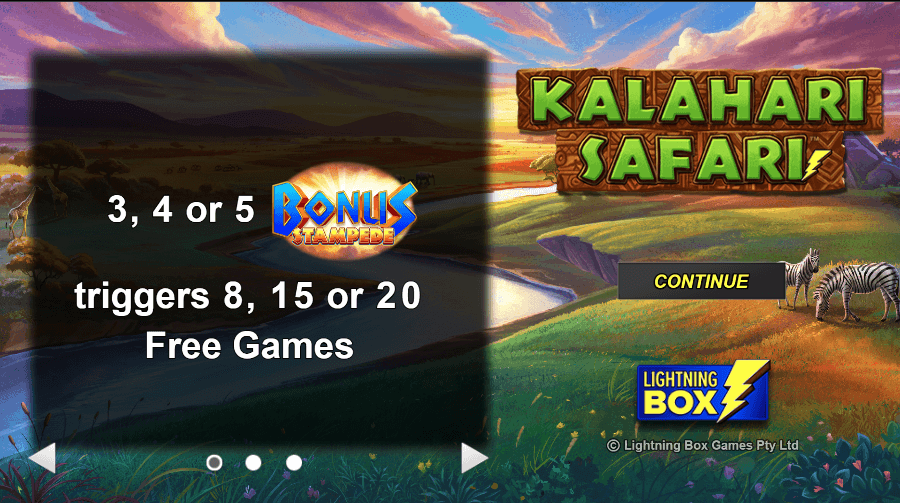 Kalahari Safari loading screen