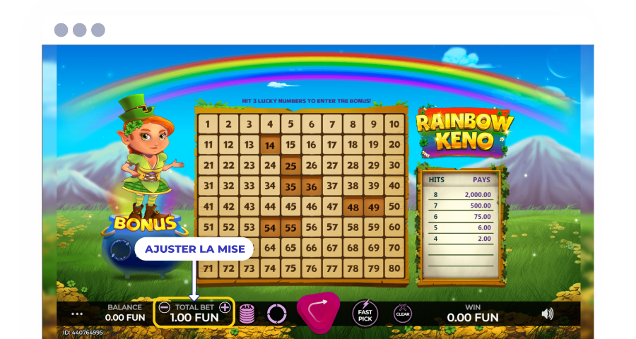 image pour ajuster votre mise