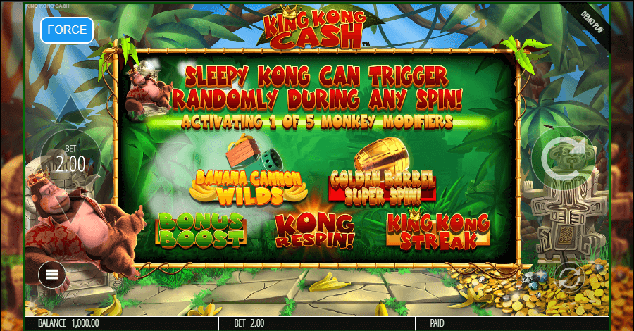 King Kong Cash Online Slot Game Landing Page