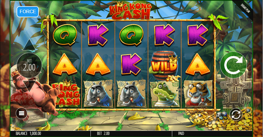 King Kong Cash Online Slot Game Reels