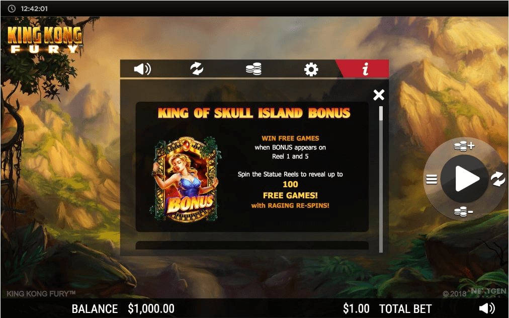 King Kong Fury Online Slot Special Features
