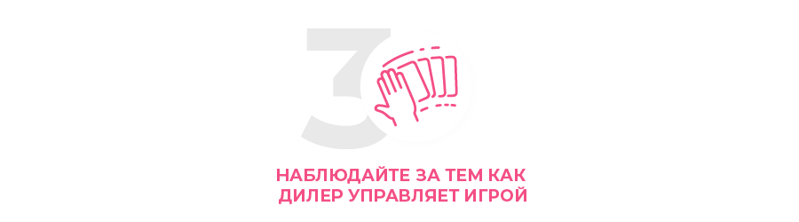 Nabliudaite za tem kak diler upravliaet igroi