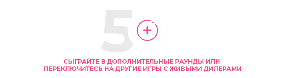 Igraite v dopolnitelnye raundy ili perekliuchaites na drugie igry s zhivymi dilerami