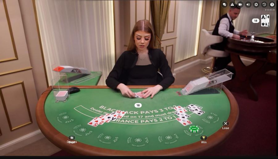 croupier en direct dans les casinos blackjack