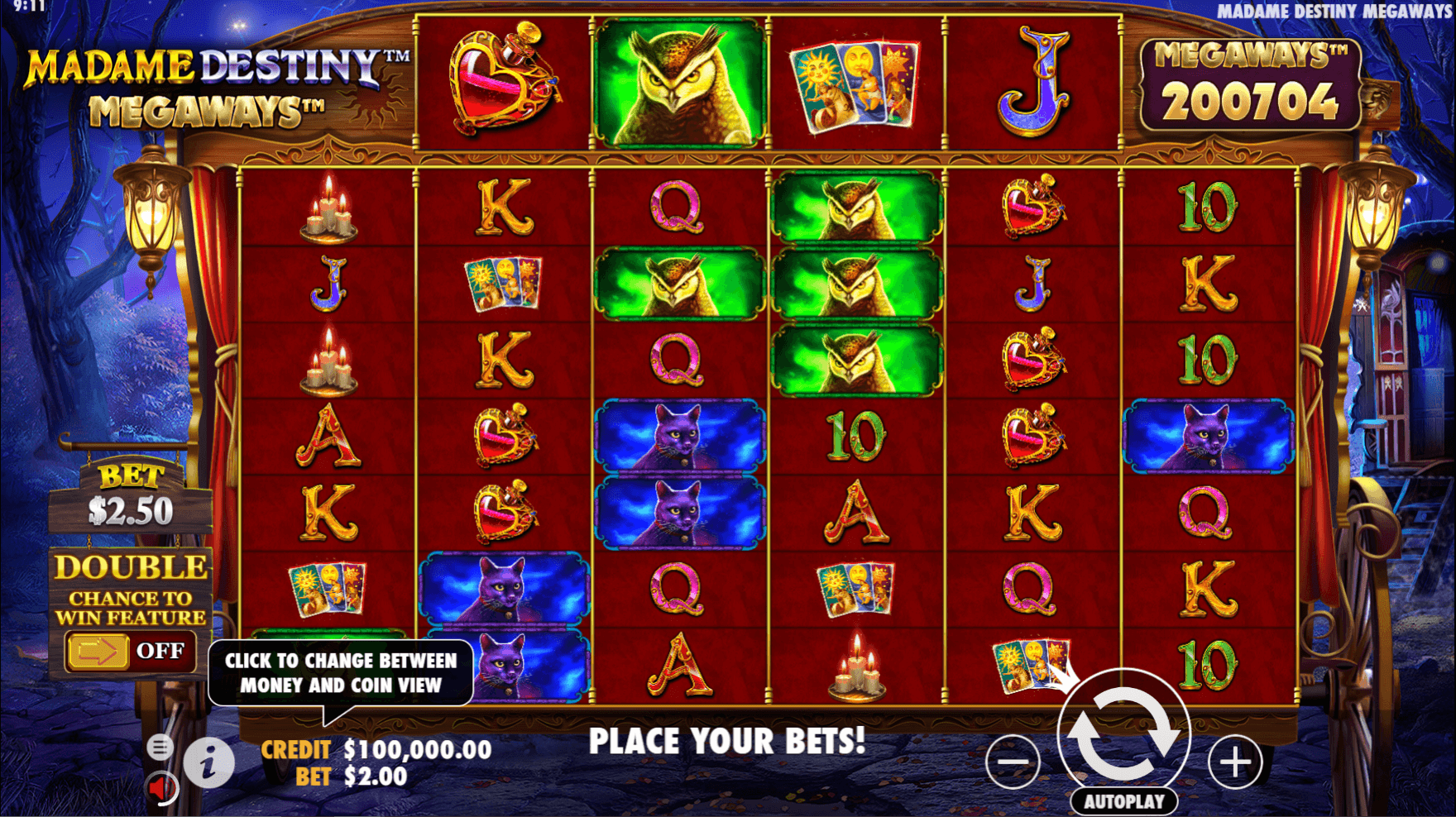 Madame Destiny Megaways gameplay