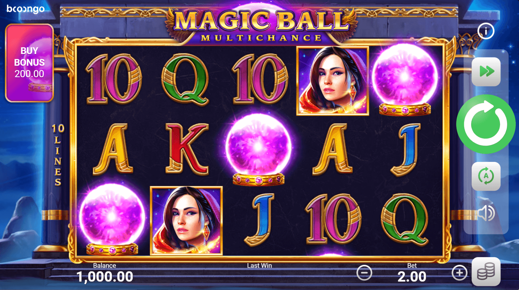 Magic Ball Multichance online slot game reels