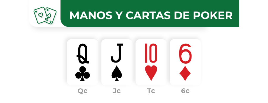 Imagen de palos de cartas en el poker