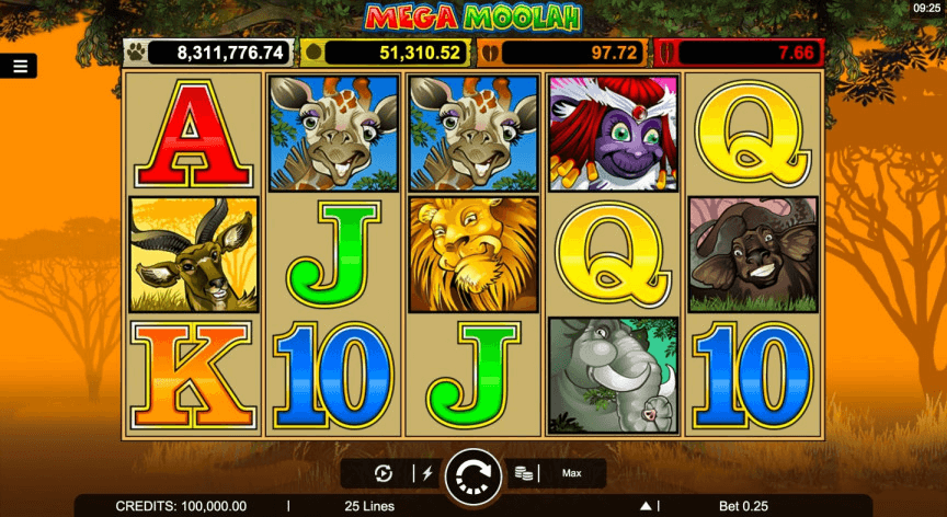 mega moolah games global online slot reels