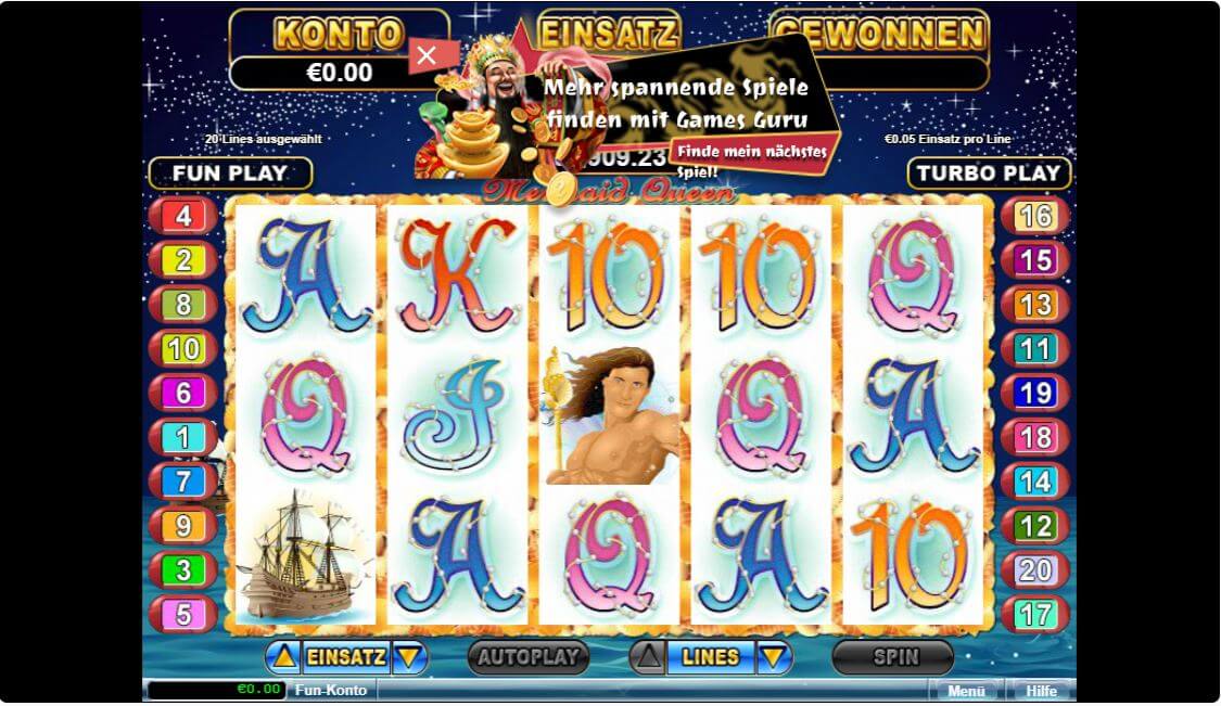 RTG Mermaid Queen Online Slot Reels