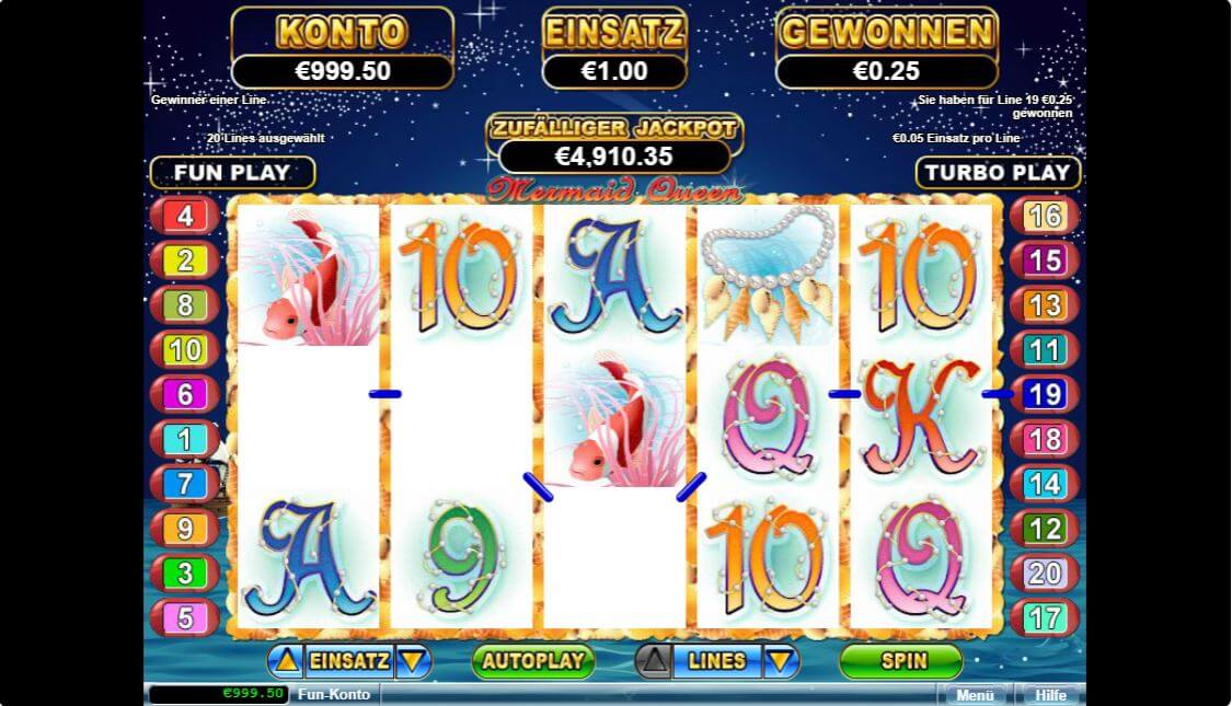 RTG Mermaid Queen Online Slot Wild Symbols