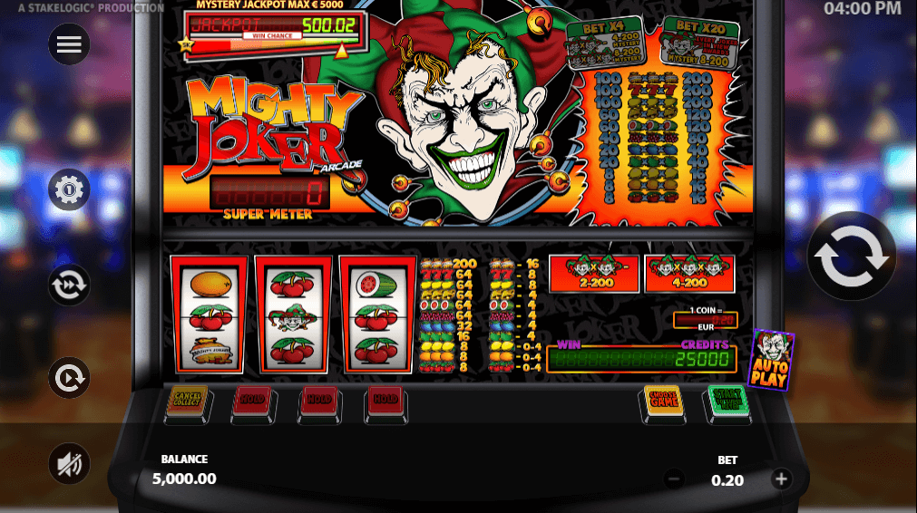 Mighty Joker Arcade online slot game reels