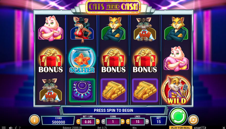 Instantane du Jeu Cats and Cash Par Play n Go