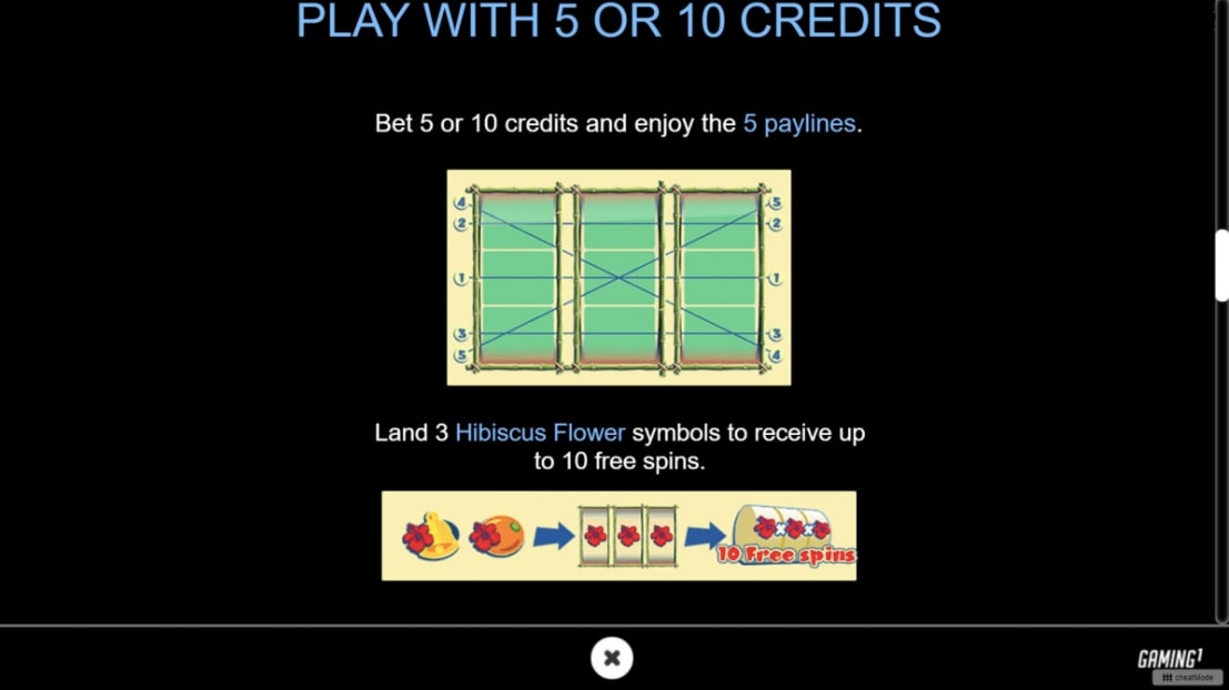 Miss Toki slot Gaming1 Paytable