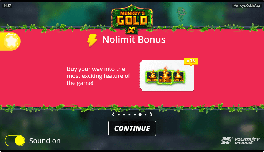 Monkeys Gold xPays Online Slot Game Nolimit Bonus