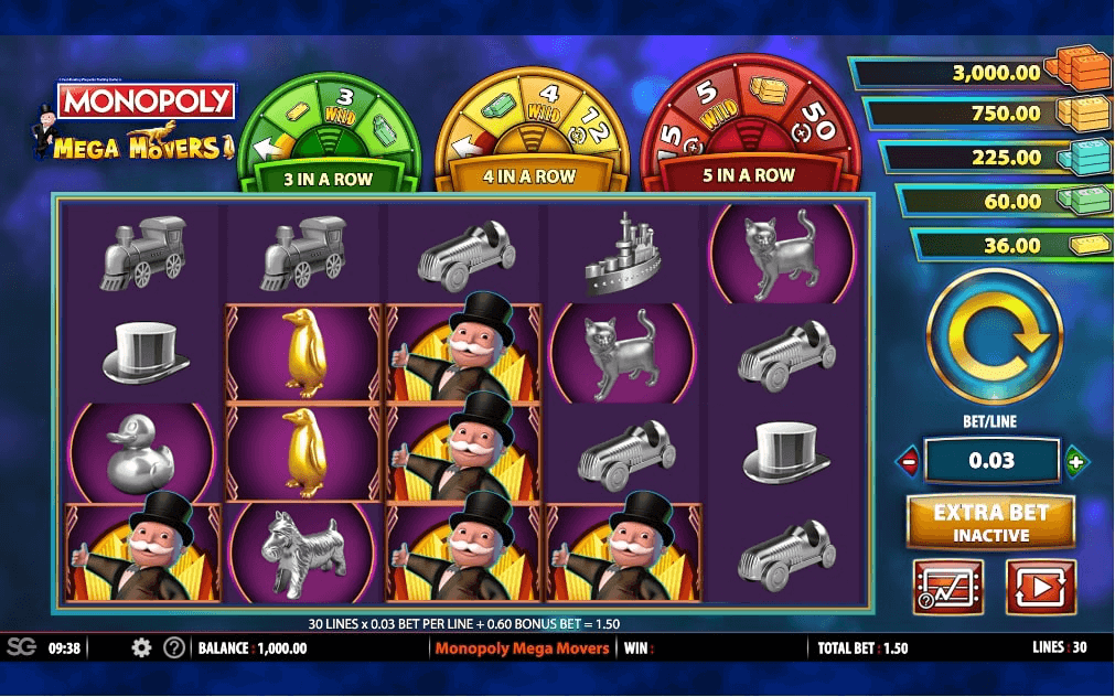 he Monopoly Mega Movers Online Slot Game Reels