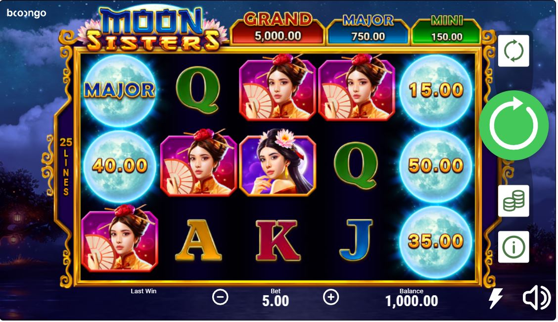 Booongo Moon Sisters Online Slot Reels