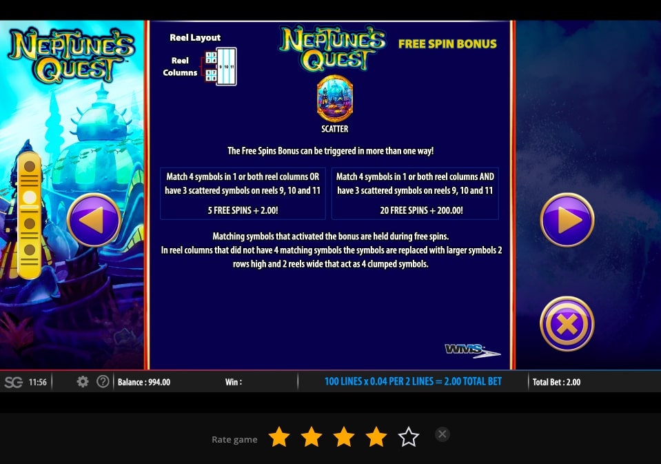 Neptune s Quest Bonus