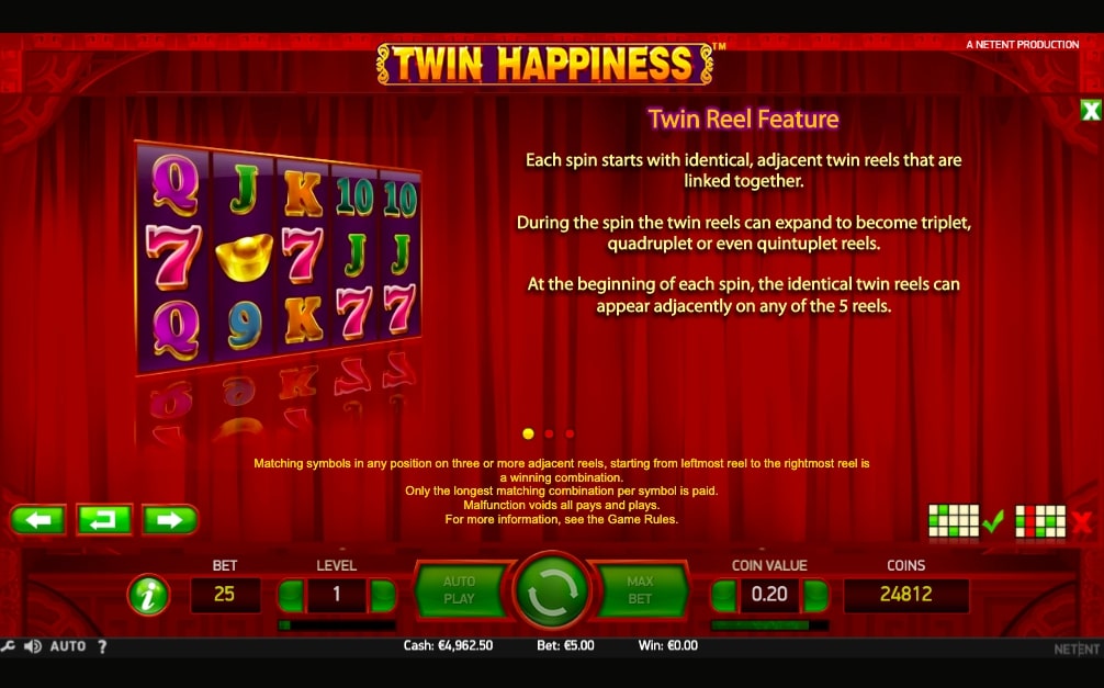 NetEnt Twin Happiness bonus
