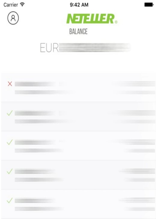 Neteller Mobile App Transactions