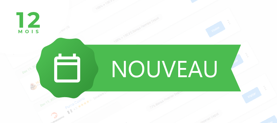 Nouveaux casinos des 12 derniers mois