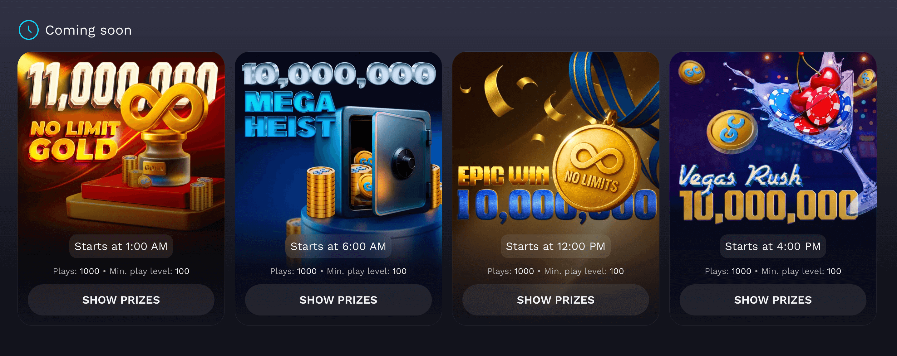 No Limit Coins Tournament