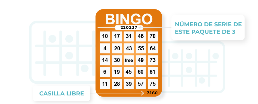 imagen de tarjeta de bingo con numeros de serie