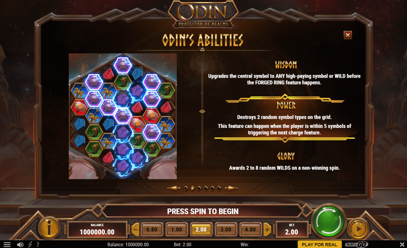 Odin Protector of Realms online slot game bonus feature