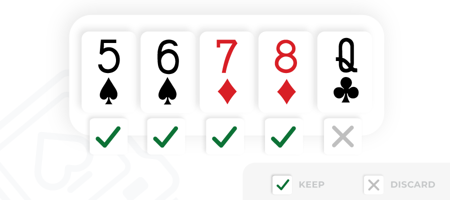 Deuces Wild Strategy Four Cards to an Open-ended Straight