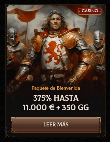Paquete de bienvenida de Crusado Casino