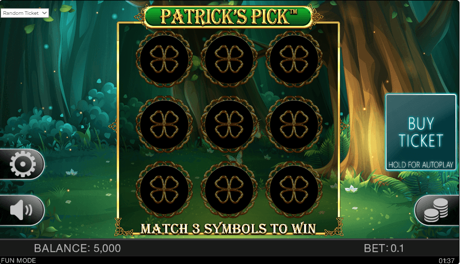 Patricks Pick scratch card symbols