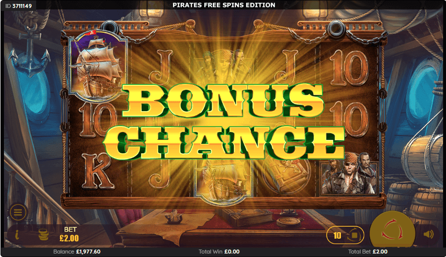Pirates Free Spins Edition online slot game bonus chance