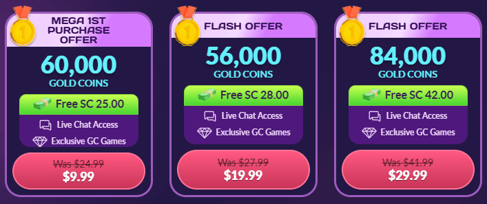 PlayFame Casino Welcome Package