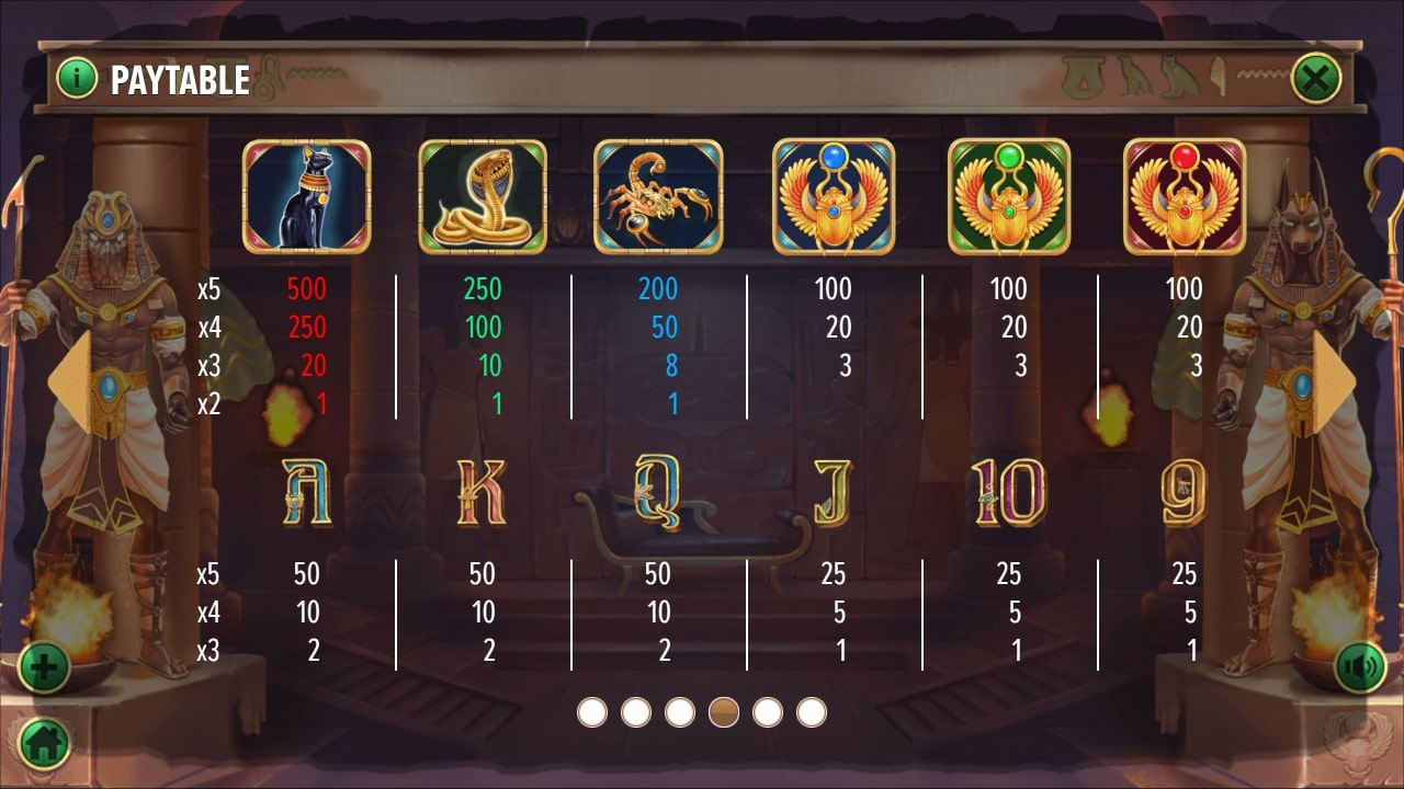 Play with Cleo Paytable Wild