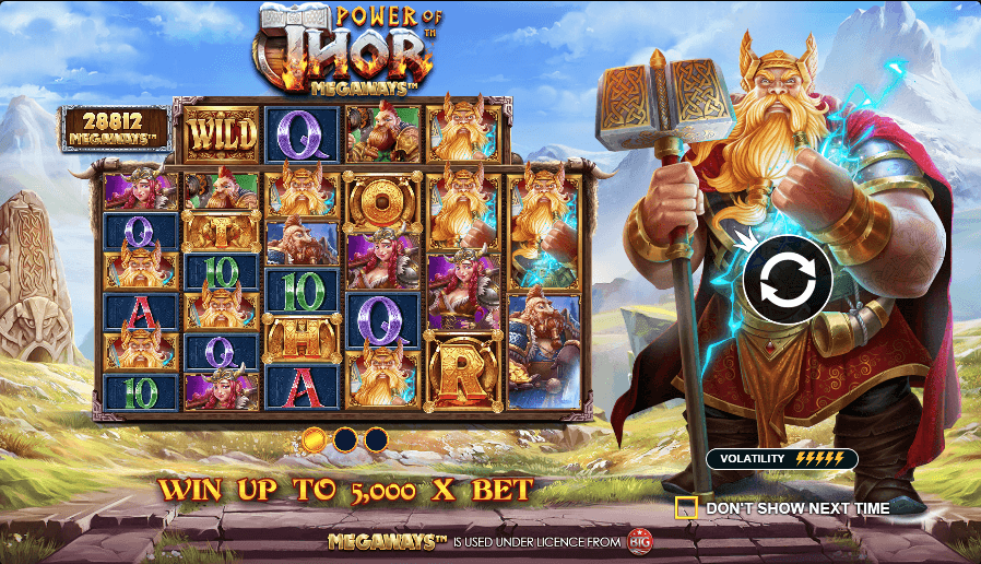 Power of Thor Megaways online slot game intro