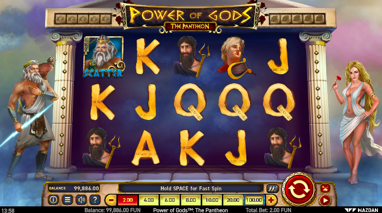 WAZDAN_POWER_OF_THE_GODS_THE_PANTHEON_SLOT_REELS