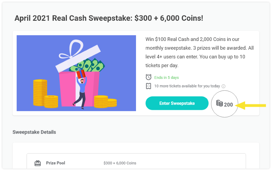paid sweepstakes