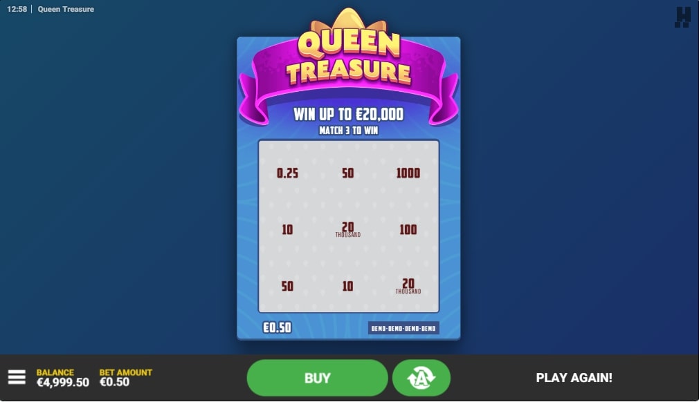 How to Play Queen Treasure Scratch Card